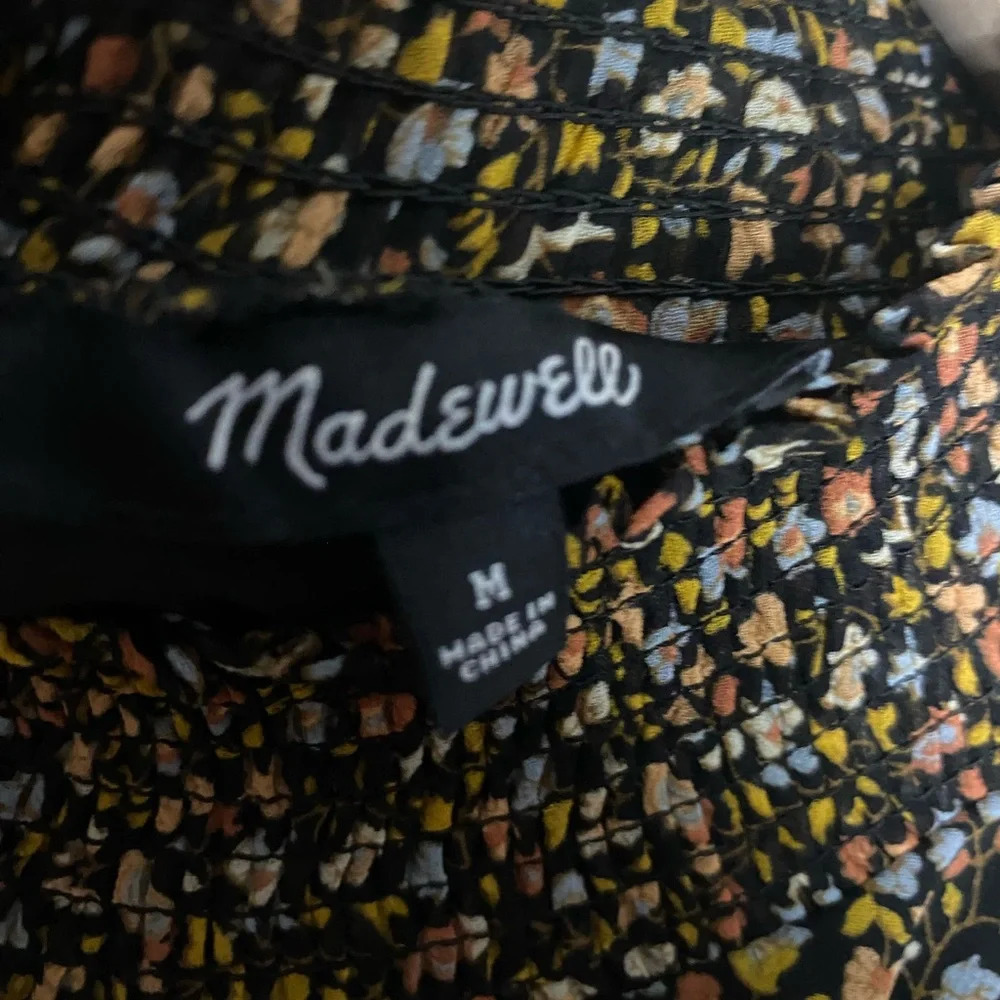 Madewell Resourced Georgette Smocked Neck Midi Dress in Folktale Paisley medium - Picture 7 of 12